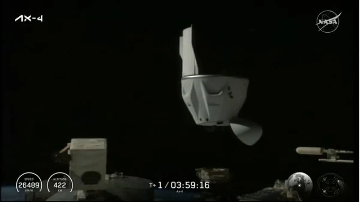 शुबांशु शुक्ला पहुंचे इंटरनेशनल स्पेस स्टेशन, Axiom Mission 4 का Dragon Capsule सफलतापूर्वक डॉक हुआ