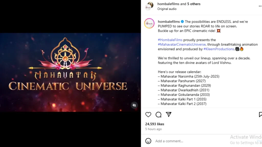 Hombale Films का “Mahavatar” सिनेमैटिक यूनिवर्स: नृसिंह से लेकर कल्कि तक 12 वर्षों में 7 एनिमेटेड महाकाव्य!