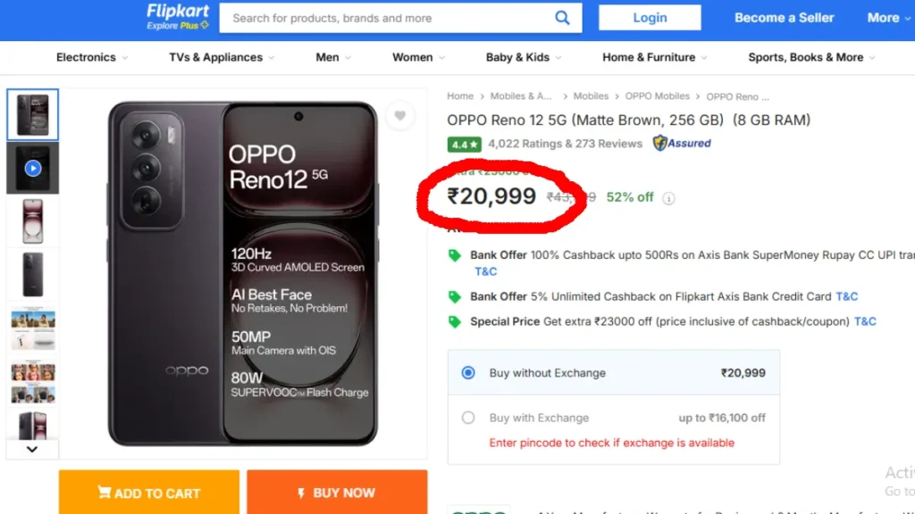 Oppo Reno 12 पर ₹13,500 की भारी छूट, Flipkart पर मिल रहा शानदार ऑफर – जानें पूरी डील और फीचर्स