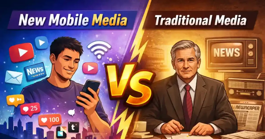 New Mobile Media क्या होता है और यह Traditional Media से कैसे अलग है?