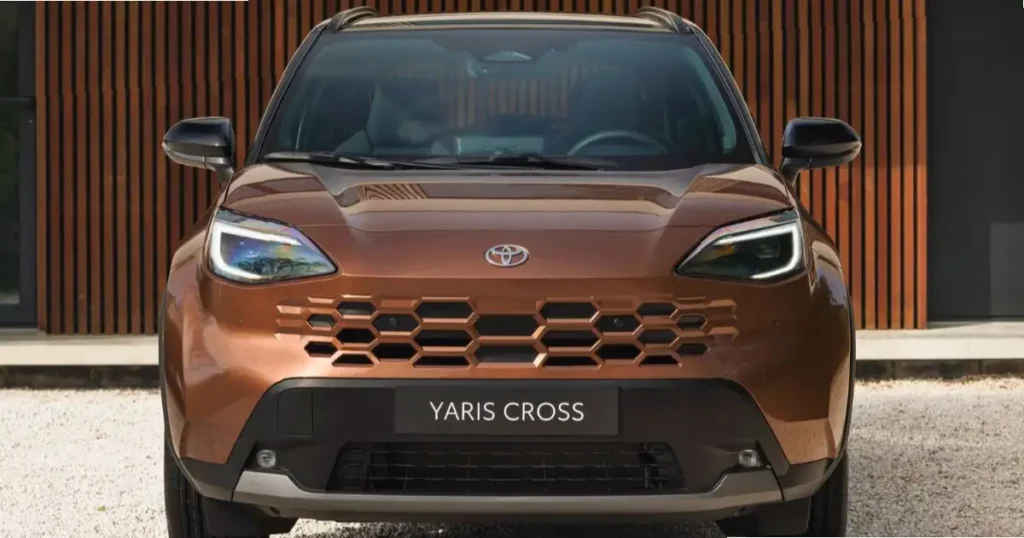 2026 Toyota Yaris Cross Facelift front view showing redesigned bumper and LED headlamps