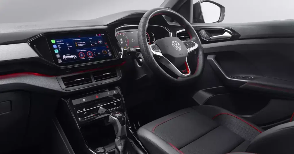 Volkswagen Taigun facelift interior 10.25 इंच डिजिटल डिस्प्ले और टचस्क्रीन इंफोटेनमेंट