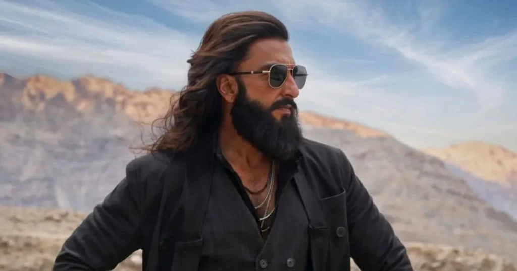 Ranveer Singh seen in a rugged look from Dhurandhar 2 with mountains in the background