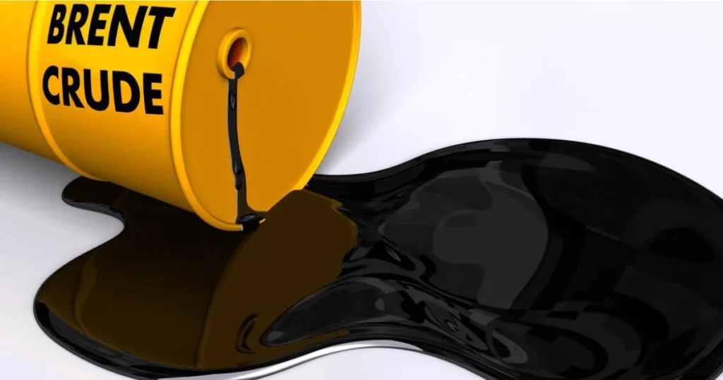 Brent crude oil price surge image amid global oil market tensions and rising fuel prices in India